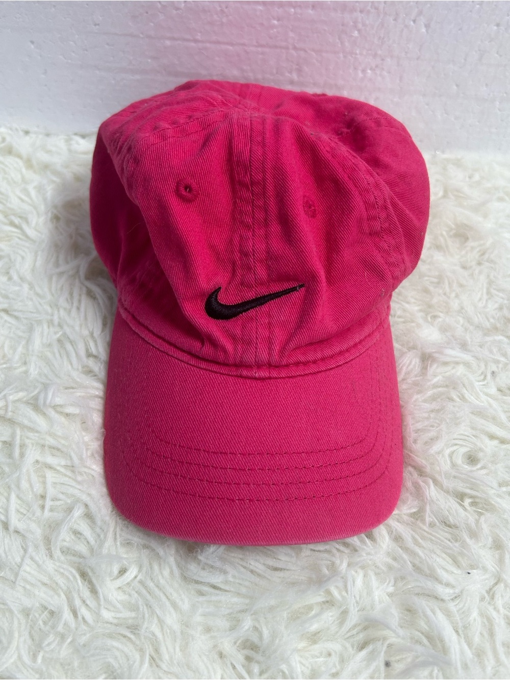 Nike Kids Hot Pink Cap with Black Swoosh